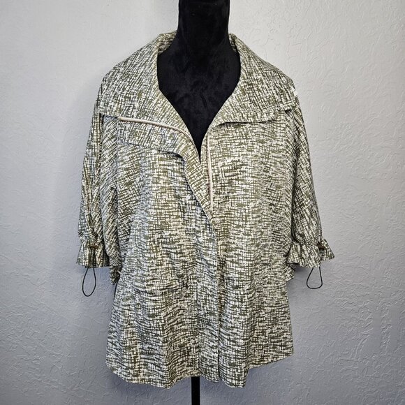 Madison Hill Jackets & Blazers - Womens Sz Large Madison Hill New York Jacket Womens Olive Green Boho Cottage